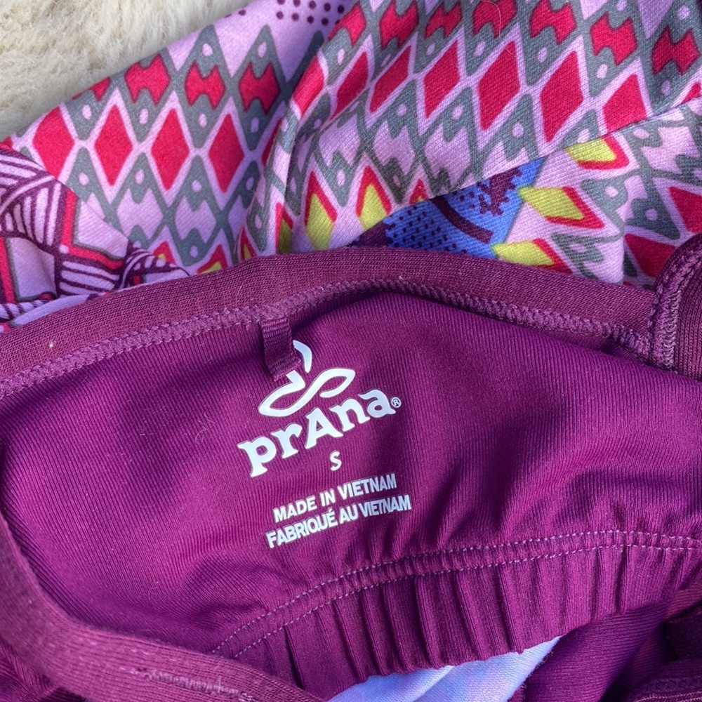 Prana Cora Cross Back Violet Purple Printed Dress Size Small - Picture 8 of 11